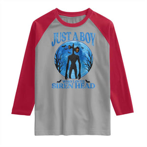 Siren Head Raglan Shirt Supernatural American Cryptid Boys TS10 Sport Gray Red Print Your Wear