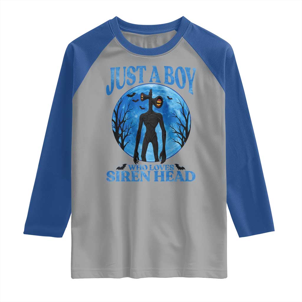 Siren Head Raglan Shirt Supernatural American Cryptid Boys TS10 Sport Gray Royal Print Your Wear