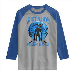 Siren Head Raglan Shirt Supernatural American Cryptid Boys TS10 Sport Gray Royal Print Your Wear