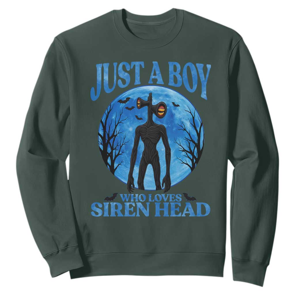 Siren Head Sweatshirt Supernatural American Cryptid Boys TS10 Dark Forest Green Print Your Wear