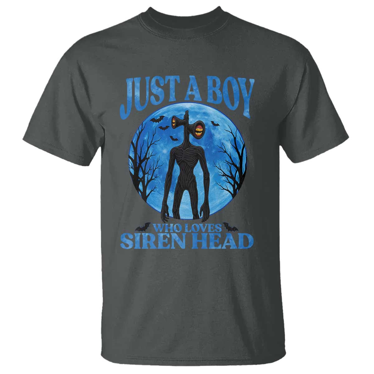 Siren Head T Shirt Supernatural American Cryptid Boys TS10 Dark Heather Print Your Wear
