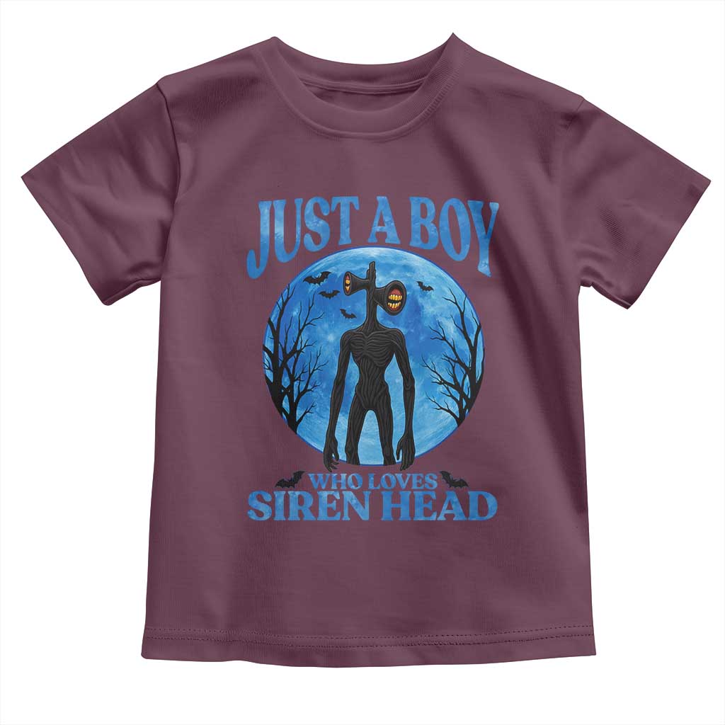 Siren Head Toddler T Shirt Supernatural American Cryptid Boys TS10 Maroon Print Your Wear