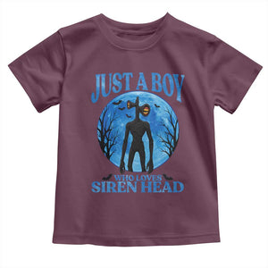 Siren Head Toddler T Shirt Supernatural American Cryptid Boys TS10 Maroon Print Your Wear