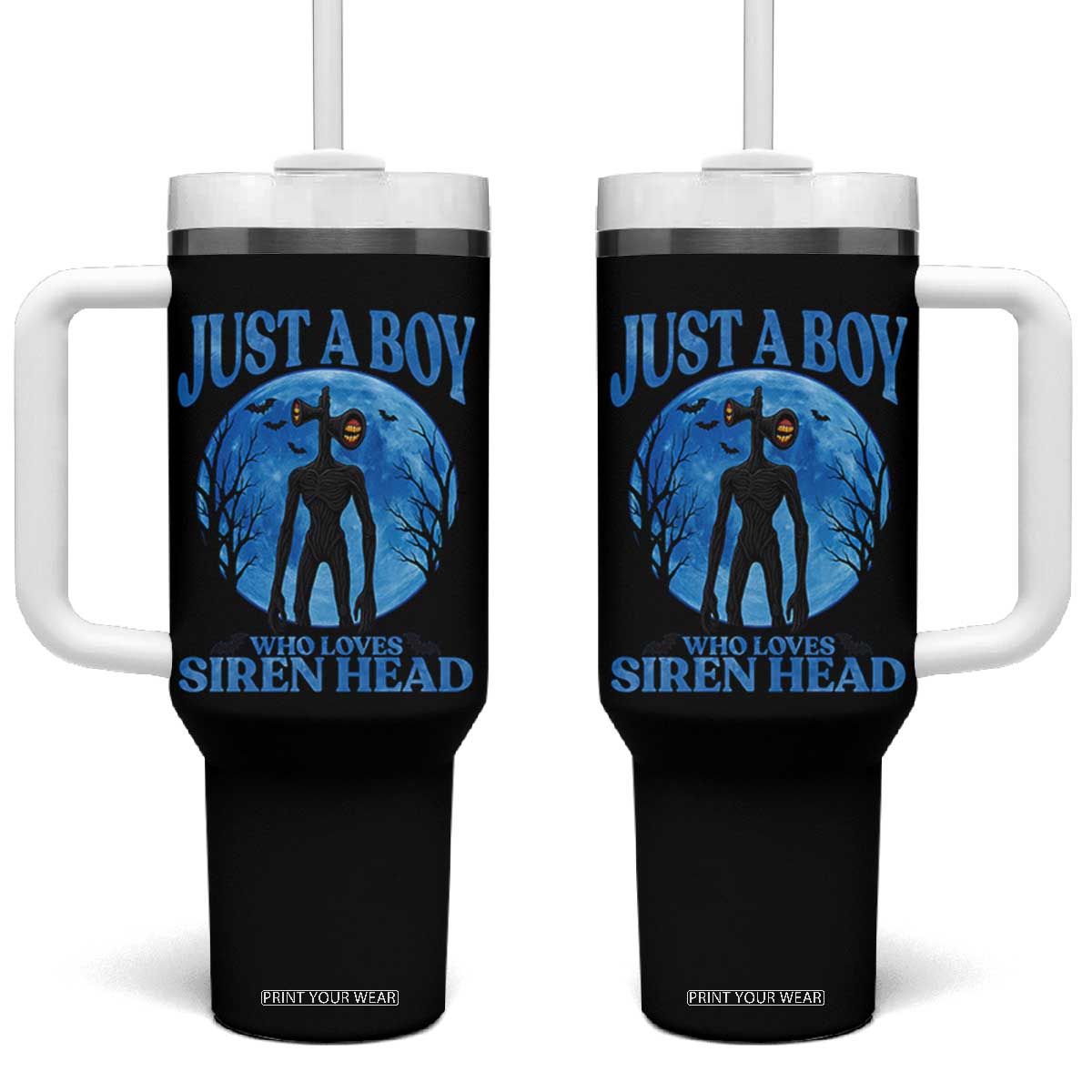 Siren Head Tumbler With Handle Supernatural American Cryptid Boys TS10 One Size: 40 oz Black Print Your Wear