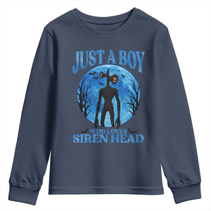 Siren Head Youth Sweatshirt Supernatural American Cryptid Boys TS10 Navy Print Your Wear