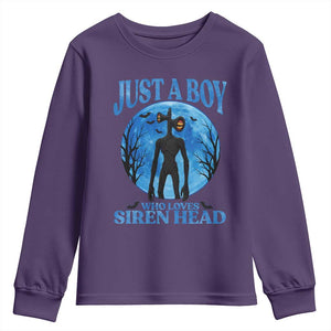 Siren Head Youth Sweatshirt Supernatural American Cryptid Boys TS10 Purple Print Your Wear
