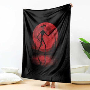 Siren Head Throw Blanket Supernatural American Cryptid Full Blood Moon Halloween TS10 Print Your Wear