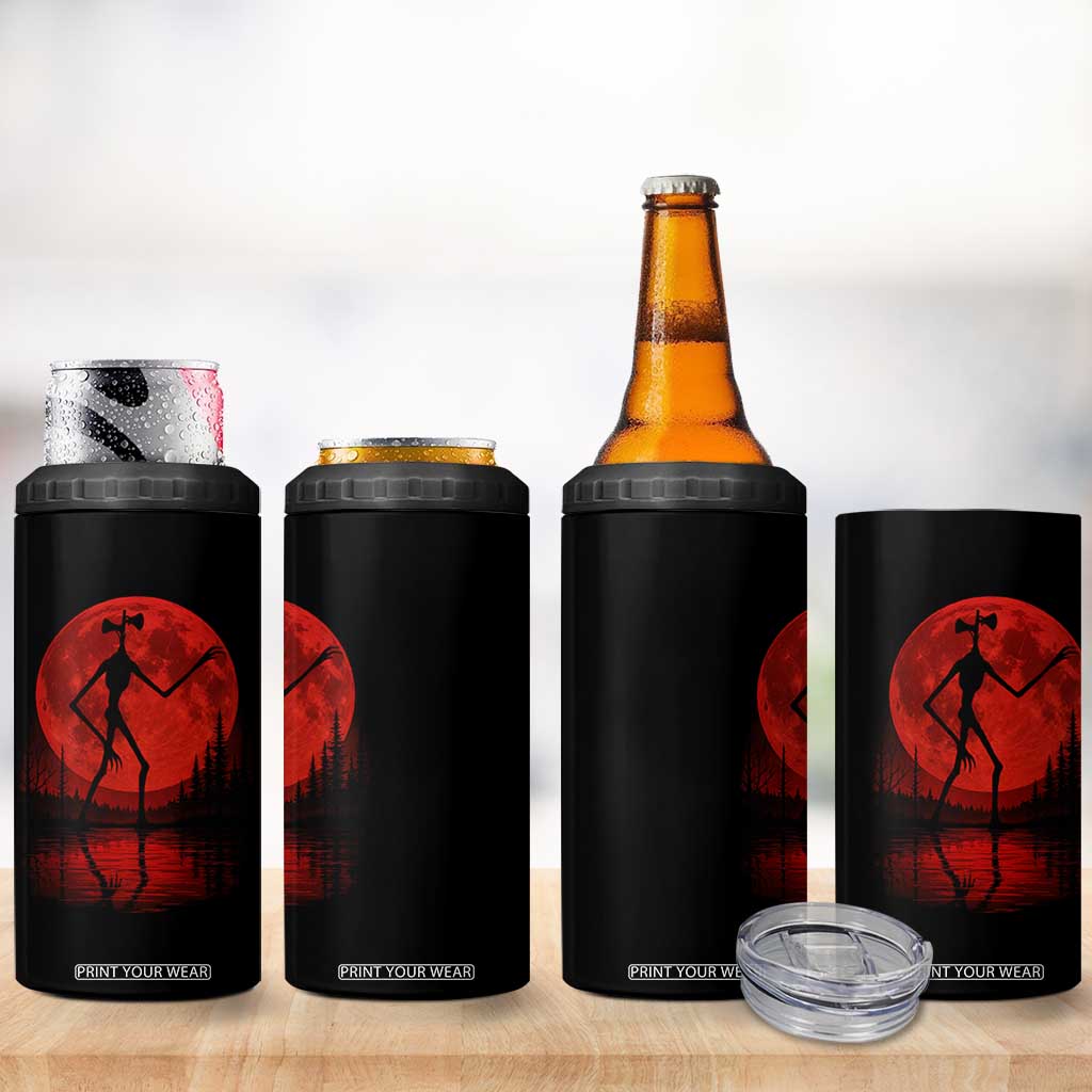 Siren Head 4 in 1 Can Cooler Tumbler Supernatural American Cryptid Full Blood Moon Halloween TS10 Print Your Wear