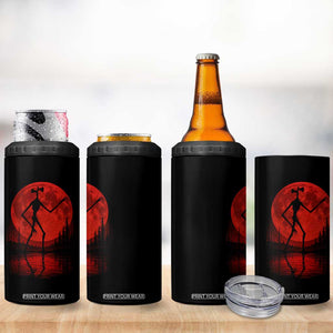 Siren Head 4 in 1 Can Cooler Tumbler Supernatural American Cryptid Full Blood Moon Halloween TS10 Print Your Wear