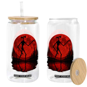 Siren Head Glass Can Supernatural American Cryptid Full Blood Moon Halloween TS10 Print Your Wear