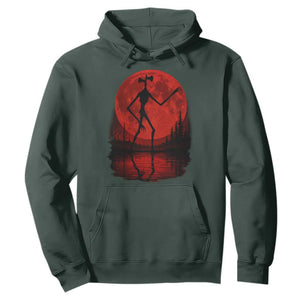 Siren Head Hoodie Supernatural American Cryptid Full Blood Moon Halloween TS10 Dark Forest Green Print Your Wear