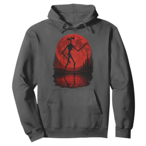 Siren Head Hoodie Supernatural American Cryptid Full Blood Moon Halloween TS10 Dark Heather Print Your Wear