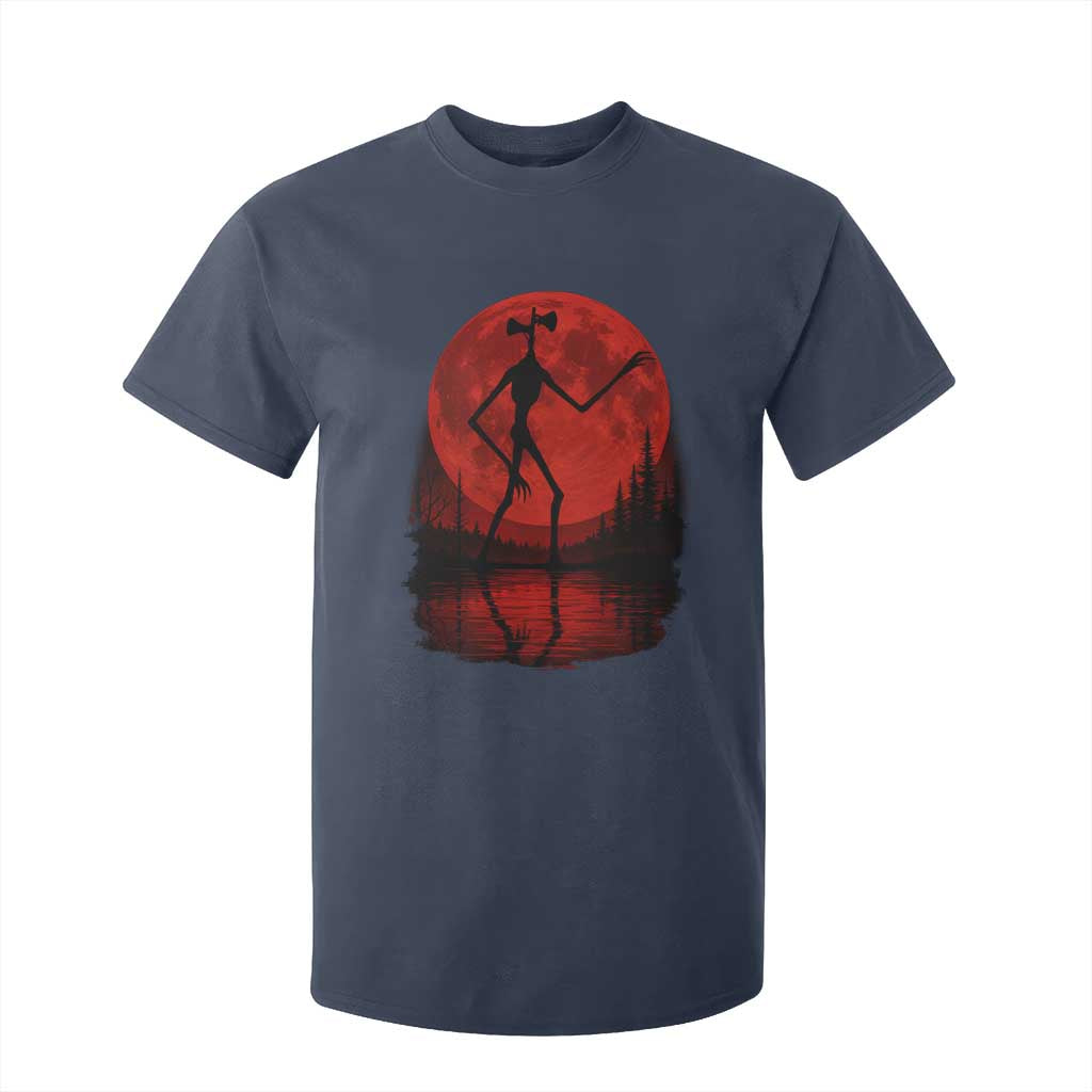 Siren Head T Shirt For Kid Supernatural American Cryptid Full Blood Moon Halloween TS10 Navy Print Your Wear