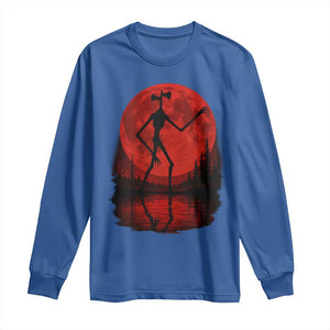 Siren Head Long Sleeve Shirt Supernatural American Cryptid Full Blood Moon Halloween TS10 Royal Blue Print Your Wear