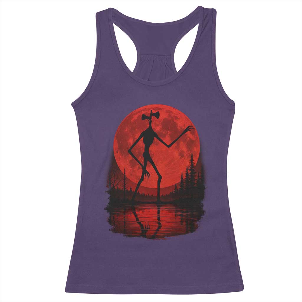 Siren Head Racerback Tank Top Supernatural American Cryptid Full Blood Moon Halloween TS10 Purple Print Your Wear