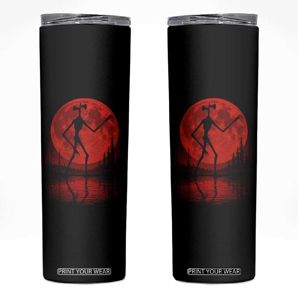 Siren Head Skinny Tumbler Supernatural American Cryptid Full Blood Moon Halloween TS10 Black Print Your Wear
