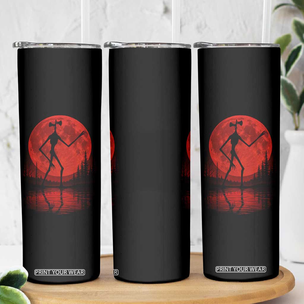 Siren Head Skinny Tumbler Supernatural American Cryptid Full Blood Moon Halloween TS10 Print Your Wear