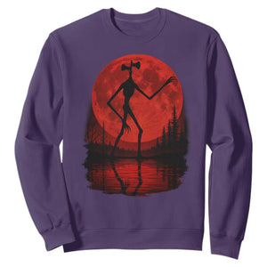 Siren Head Sweatshirt Supernatural American Cryptid Full Blood Moon Halloween TS10 Purple Print Your Wear