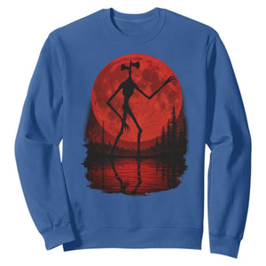 Siren Head Sweatshirt Supernatural American Cryptid Full Blood Moon Halloween TS10 Royal Blue Print Your Wear