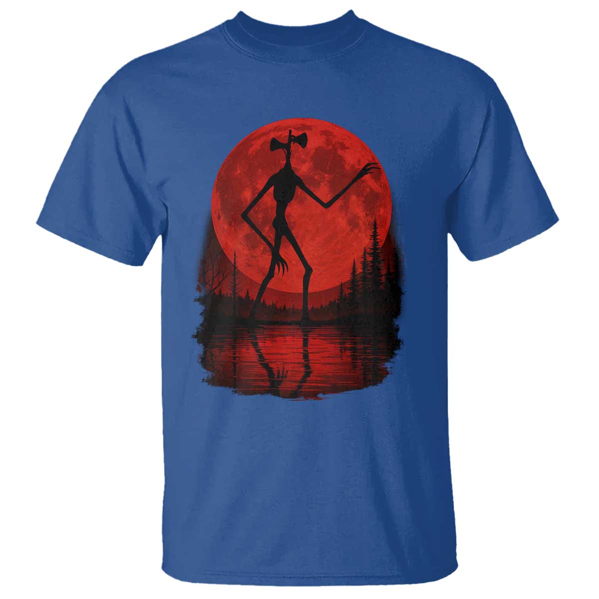 Siren Head T Shirt Supernatural American Cryptid Full Blood Moon Halloween TS10 Royal Blue Print Your Wear