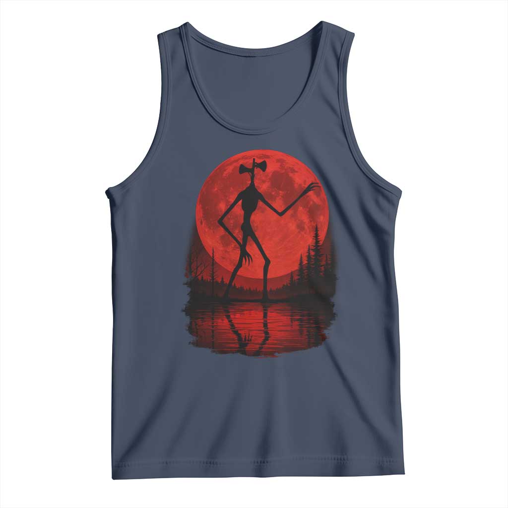 Siren Head Tank Top Supernatural American Cryptid Full Blood Moon Halloween TS10 Navy Print Your Wear