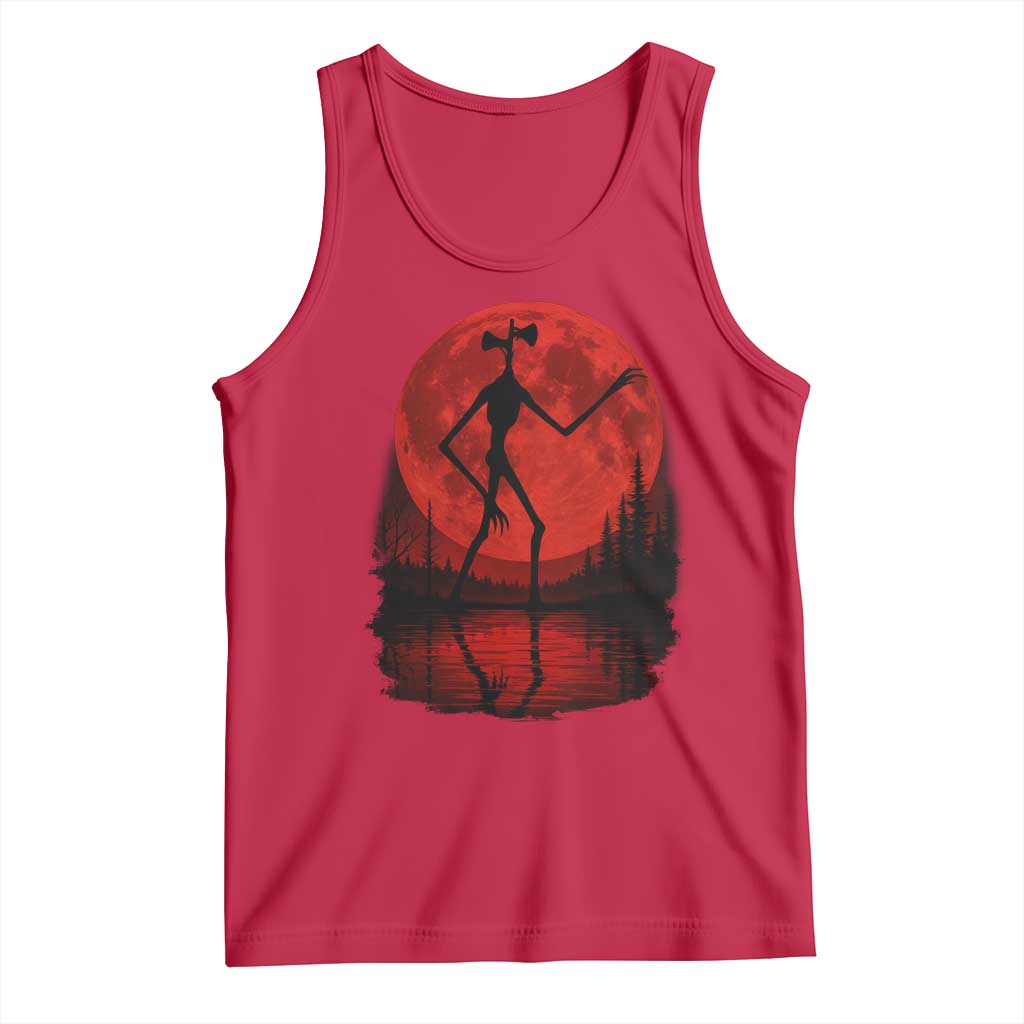 Siren Head Tank Top Supernatural American Cryptid Full Blood Moon Halloween TS10 Red Print Your Wear
