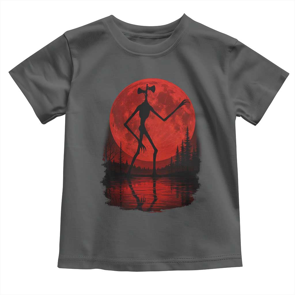 Siren Head Toddler T Shirt Supernatural American Cryptid Full Blood Moon Halloween TS10 Dark Heather Print Your Wear
