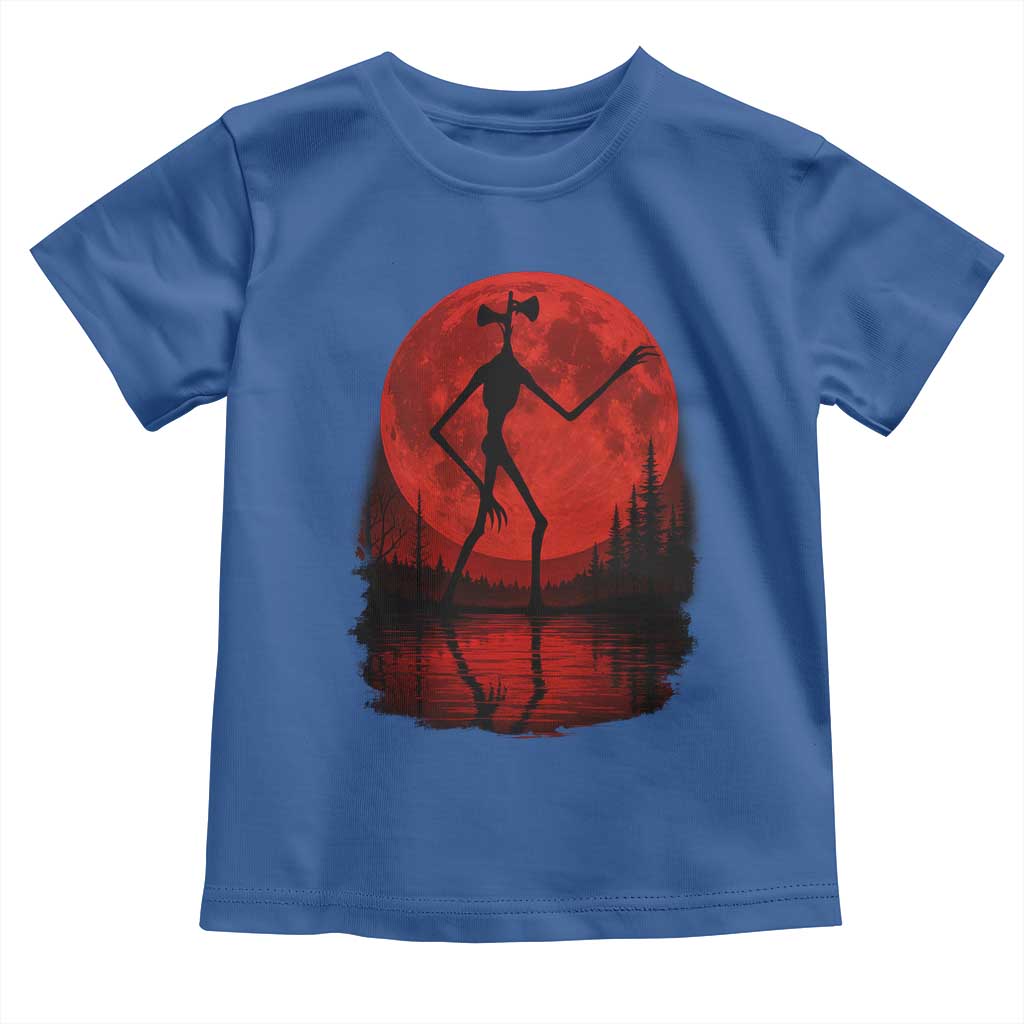 Siren Head Toddler T Shirt Supernatural American Cryptid Full Blood Moon Halloween TS10 Royal Blue Print Your Wear