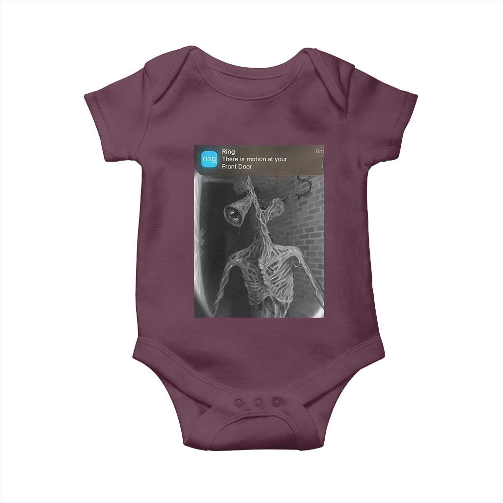Funny Siren Head Baby Onesie Ring with Motion Meme TS10 Maroon Print Your Wear