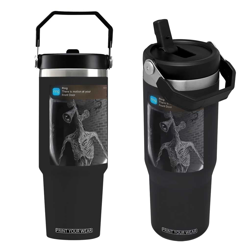 Funny Siren Head Flip Straw Tumbler Ring with Motion Meme TS10 One Size: 30 oz Black Print Your Wear