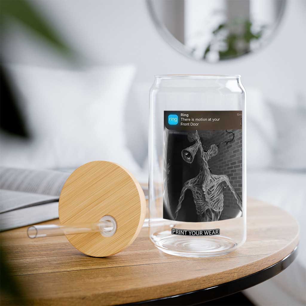 Funny Siren Head Glass Can Ring with Motion Meme TS10 Print Your Wear