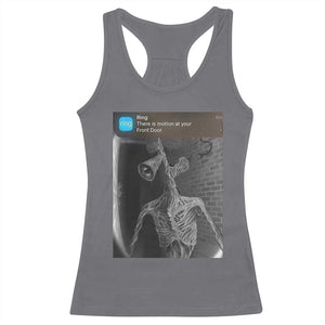 Funny Siren Head Racerback Tank Top Ring with Motion Meme TS10 Charcoal Print Your Wear
