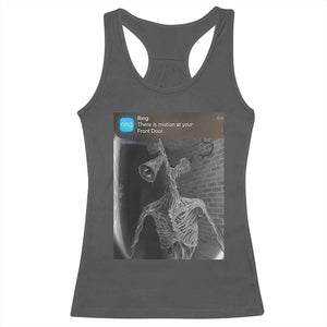 Funny Siren Head Racerback Tank Top Ring with Motion Meme TS10 Dark Heather Print Your Wear