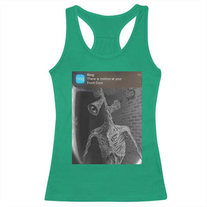 Funny Siren Head Racerback Tank Top Ring with Motion Meme TS10 Irish Green Print Your Wear