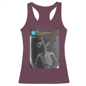 Funny Siren Head Racerback Tank Top Ring with Motion Meme TS10 Maroon Print Your Wear