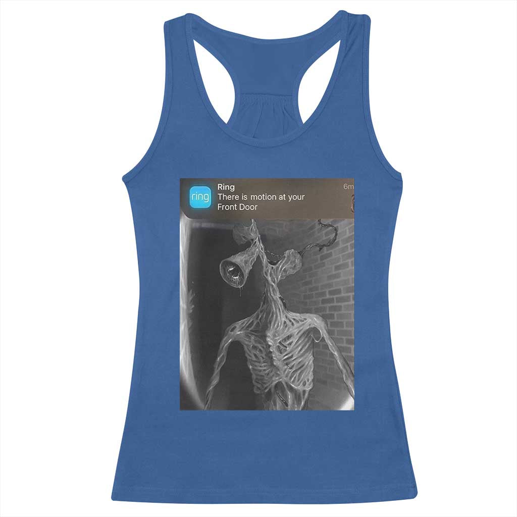 Funny Siren Head Racerback Tank Top Ring with Motion Meme TS10 Royal Blue Print Your Wear