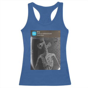 Funny Siren Head Racerback Tank Top Ring with Motion Meme TS10 Royal Blue Print Your Wear