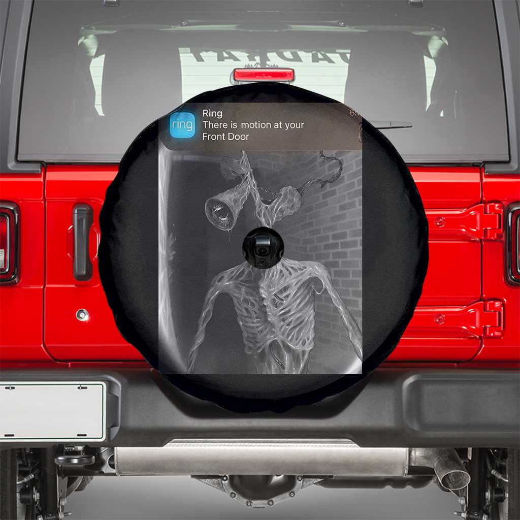 Funny Siren Head Spare Tire Cover Ring with Motion Meme TS10 Black Print Your Wear