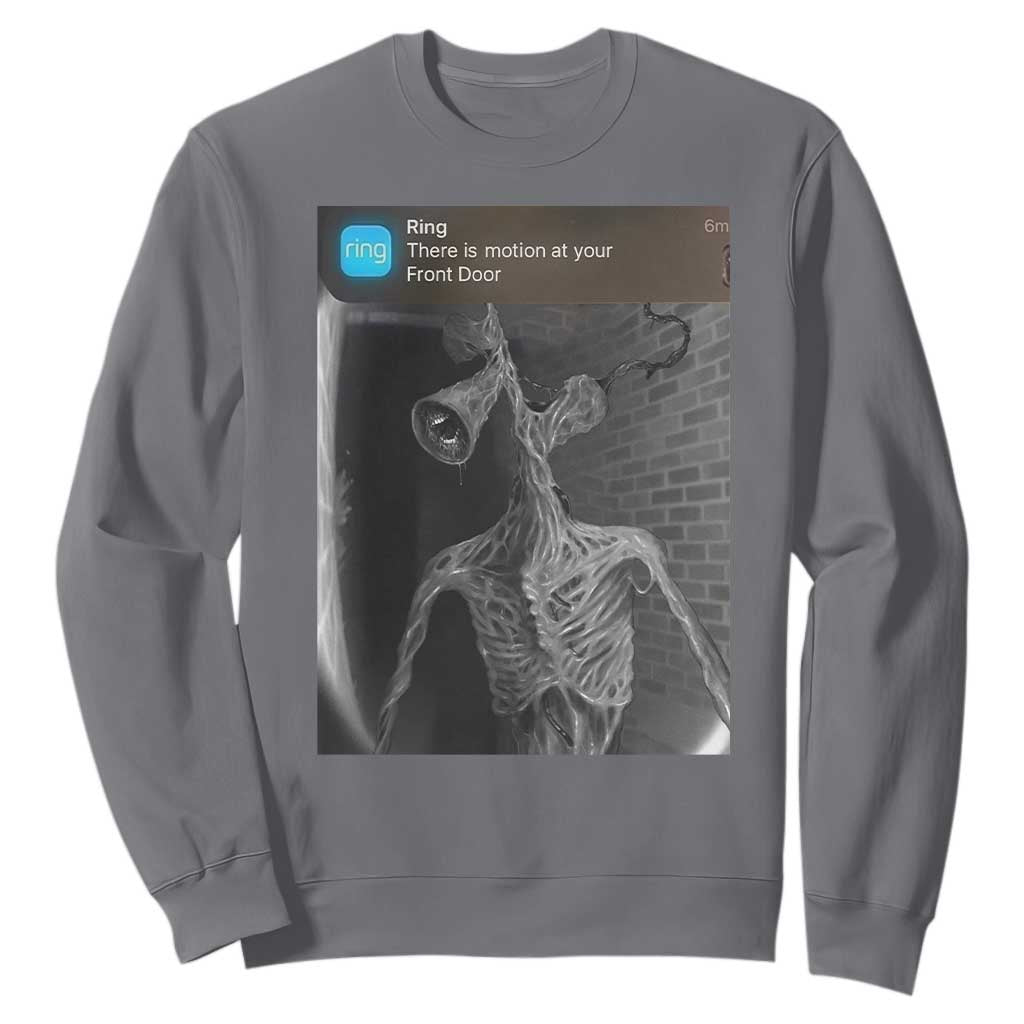 Funny Siren Head Sweatshirt Ring with Motion Meme TS10 Charcoal Print Your Wear