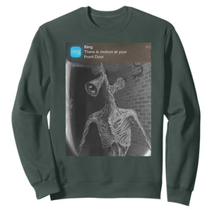 Funny Siren Head Sweatshirt Ring with Motion Meme TS10 Dark Forest Green Print Your Wear