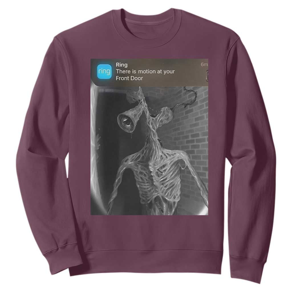 Funny Siren Head Sweatshirt Ring with Motion Meme TS10 Maroon Print Your Wear