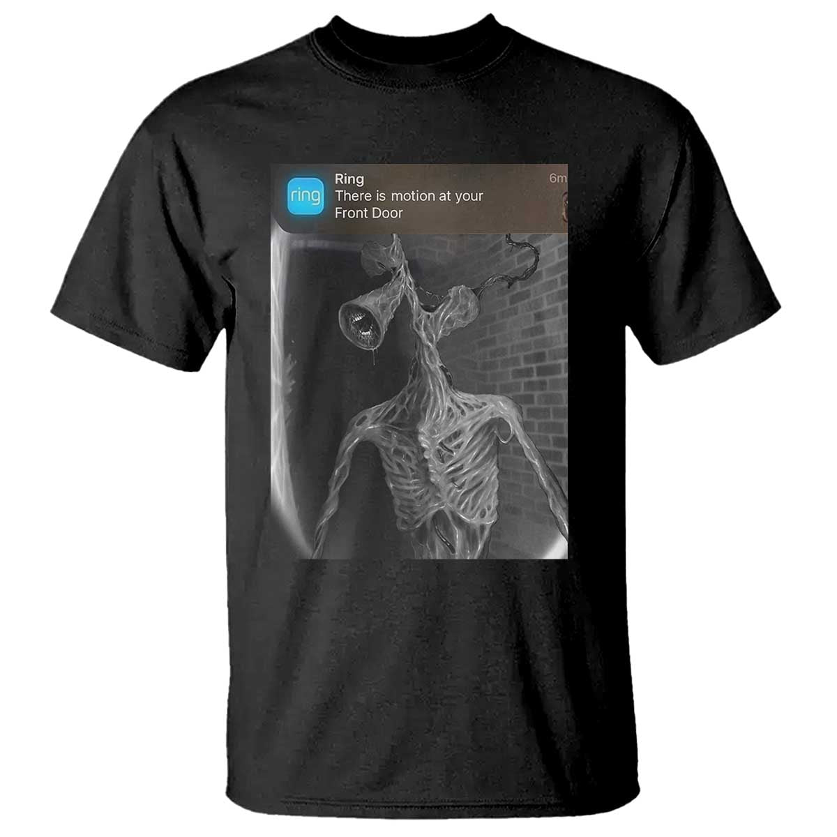 Funny Siren Head T Shirt Ring with Motion Meme TS10 Black Print Your Wear
