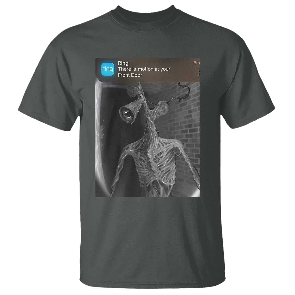 Funny Siren Head T Shirt Ring with Motion Meme TS10 Dark Heather Print Your Wear