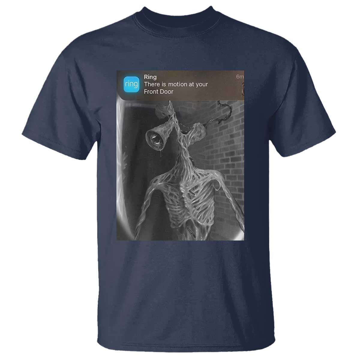 Funny Siren Head T Shirt Ring with Motion Meme TS10 Navy Print Your Wear
