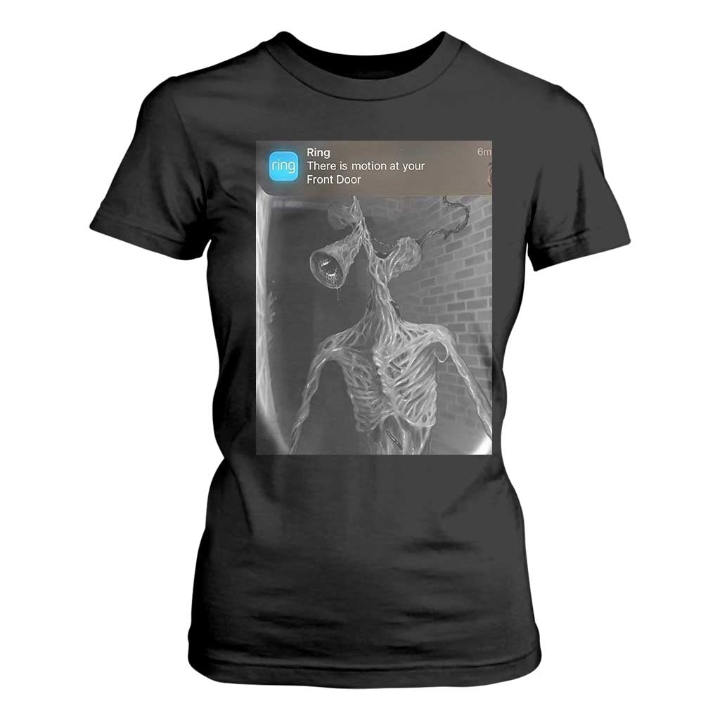 Funny Siren Head T Shirt For Women Ring with Motion Meme TS10 Black Print Your Wear
