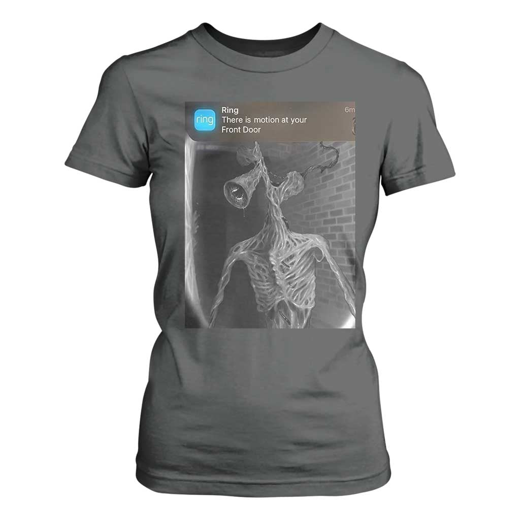 Funny Siren Head T Shirt For Women Ring with Motion Meme TS10 Dark Heather Print Your Wear