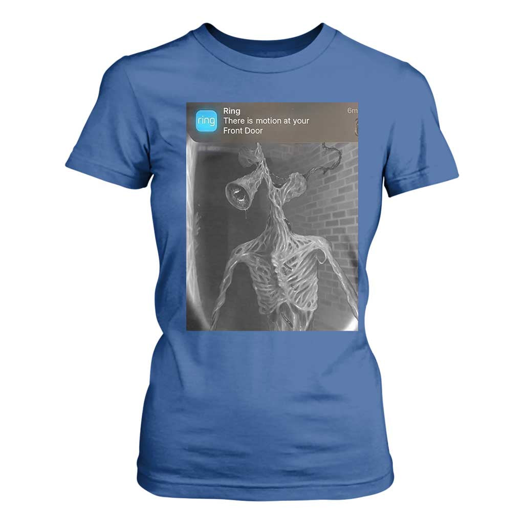 Funny Siren Head T Shirt For Women Ring with Motion Meme TS10 Royal Blue Print Your Wear