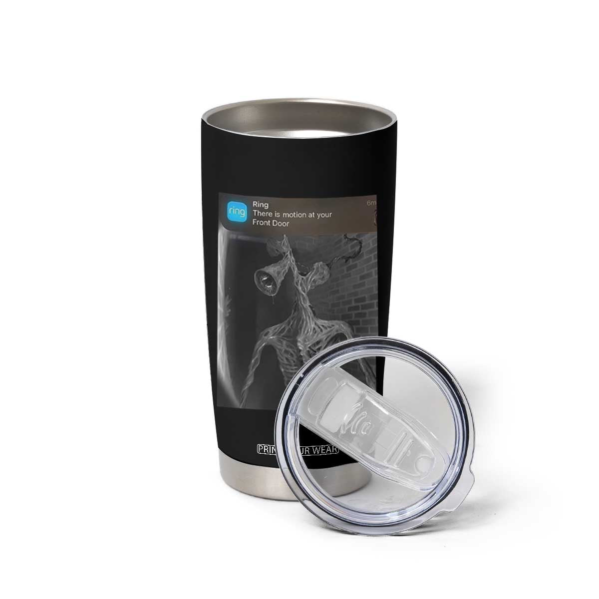 Funny Siren Head Tumbler Cup Ring with Motion Meme TS10 Print Your Wear