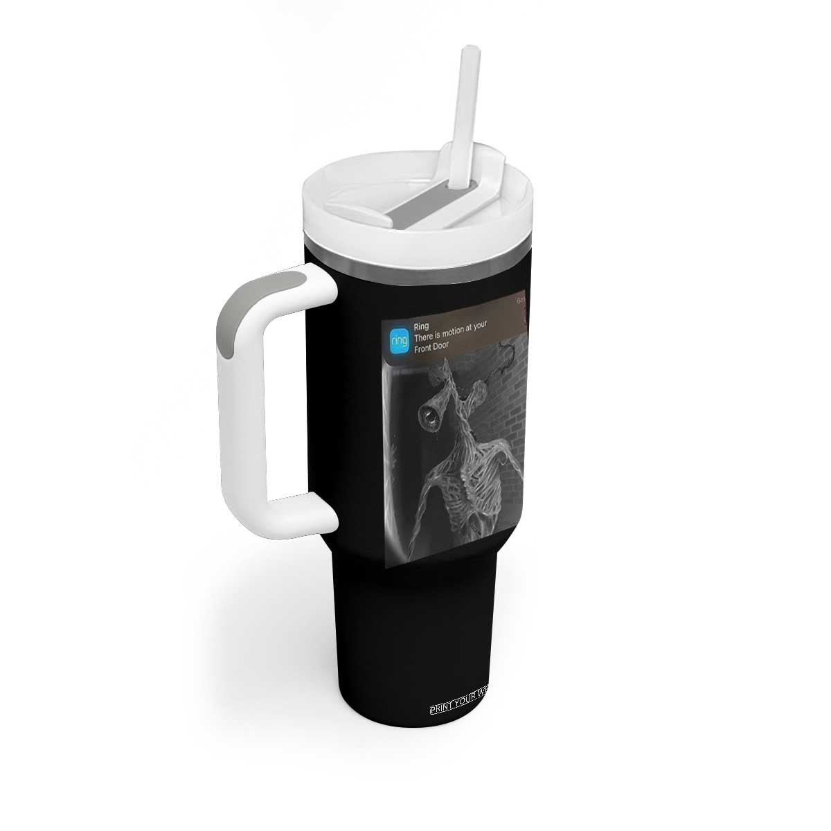Funny Siren Head Tumbler With Handle Ring with Motion Meme TS10 Print Your Wear