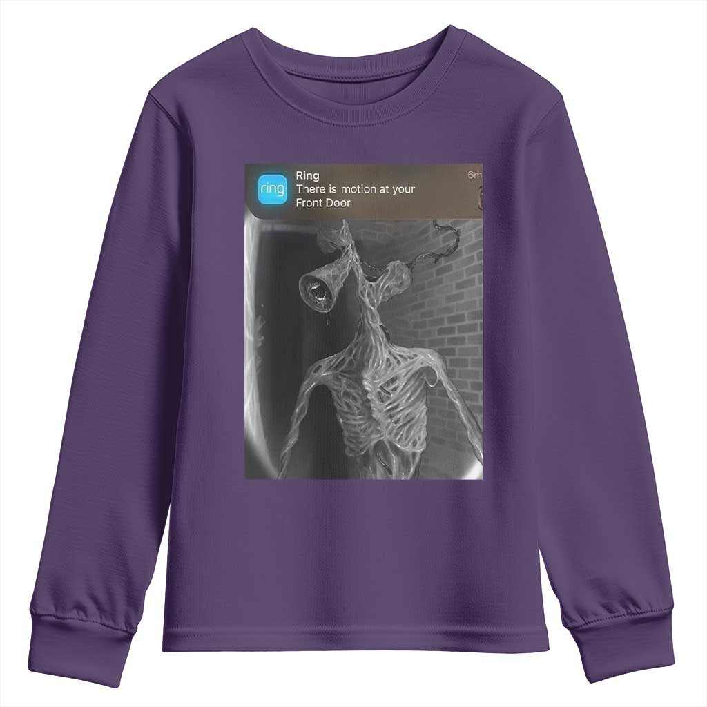 Funny Siren Head Youth Sweatshirt Ring with Motion Meme TS10 Purple Print Your Wear